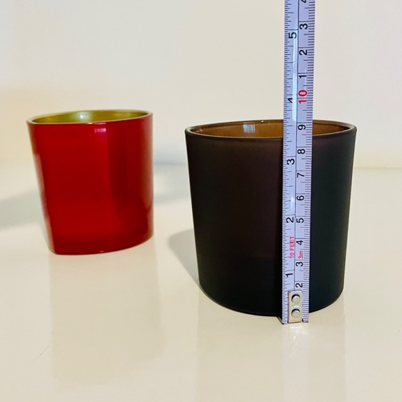 Armani Prive Two Empty Glass Candle Containers Rouge Malachite & Bois D'Encens - Picture 10 of 12